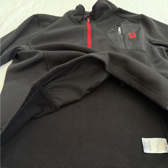 Spyder Men’s Bandit Half Zip Jacket Black size Large L - Picture 4 of 5